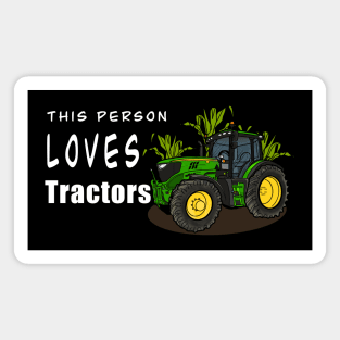 This Person Loves Tractors Magnet